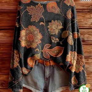 Floral Long Sleeve Top size M